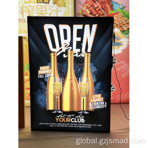 Coffee Shop Poster Light Box Exquisite One-sided Indoor Soft Film Advertising Light Box Supplier